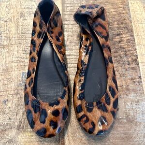Tory Burch Eddie Leopard Ballet Flat